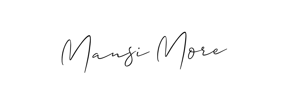 Mansi More stylish signature style. Best Handwritten Sign (Allison_Script) for my name. Handwritten Signature Collection Ideas for my name Mansi More. Mansi More signature style 2 images and pictures png