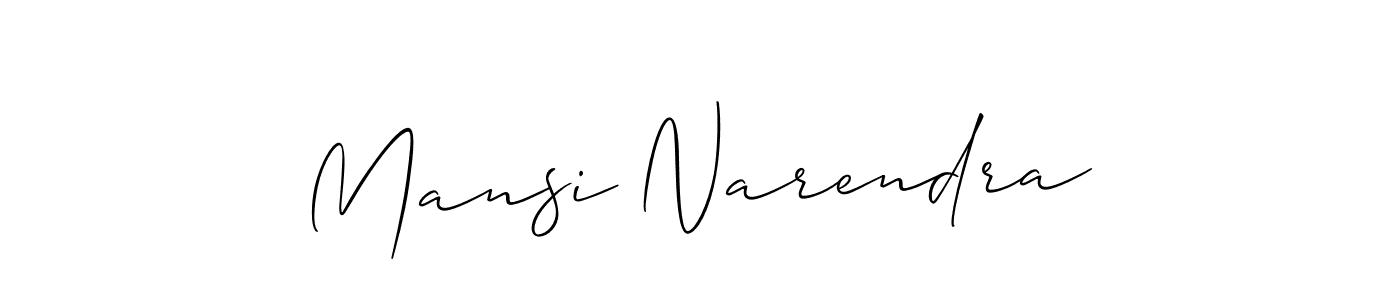 You should practise on your own different ways (Allison_Script) to write your name (Mansi Narendra) in signature. don't let someone else do it for you. Mansi Narendra signature style 2 images and pictures png