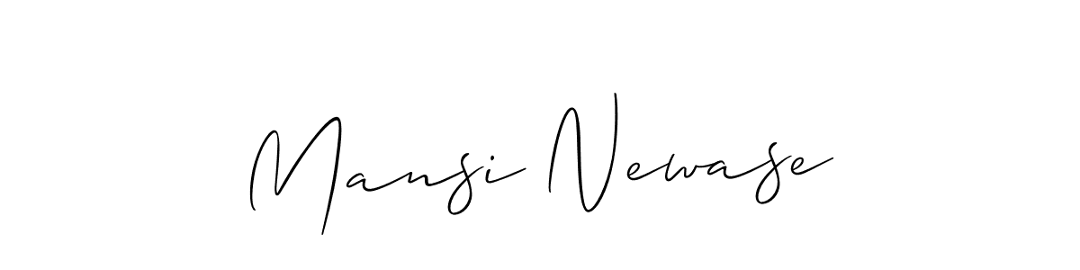 It looks lik you need a new signature style for name Mansi Newase. Design unique handwritten (Allison_Script) signature with our free signature maker in just a few clicks. Mansi Newase signature style 2 images and pictures png