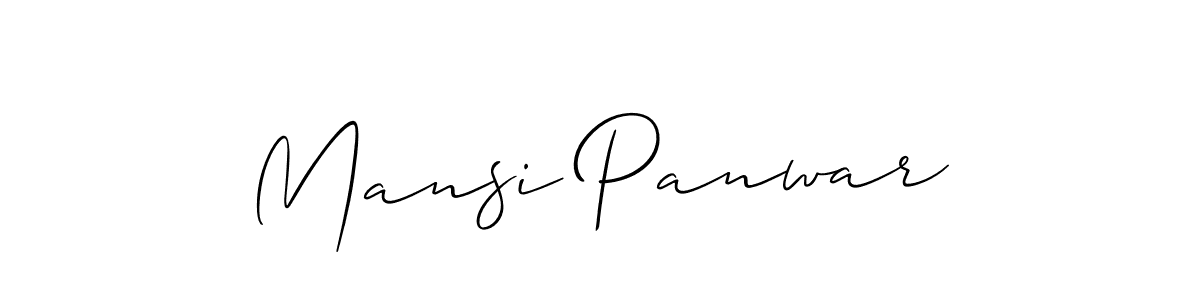 Mansi Panwar stylish signature style. Best Handwritten Sign (Allison_Script) for my name. Handwritten Signature Collection Ideas for my name Mansi Panwar. Mansi Panwar signature style 2 images and pictures png