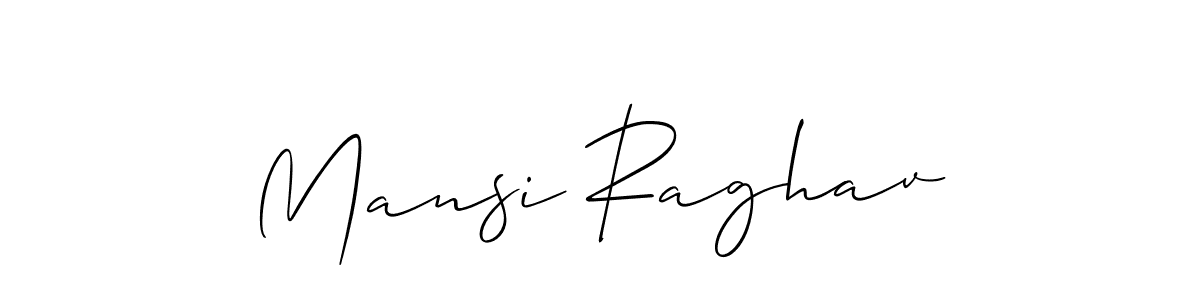 Make a short Mansi Raghav signature style. Manage your documents anywhere anytime using Allison_Script. Create and add eSignatures, submit forms, share and send files easily. Mansi Raghav signature style 2 images and pictures png