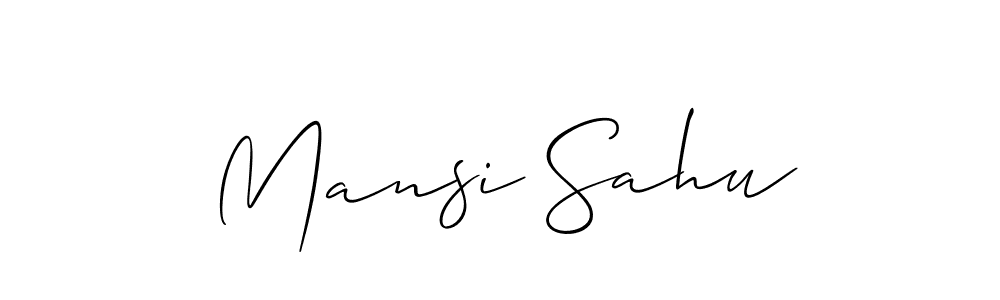 Also You can easily find your signature by using the search form. We will create Mansi Sahu name handwritten signature images for you free of cost using Allison_Script sign style. Mansi Sahu signature style 2 images and pictures png