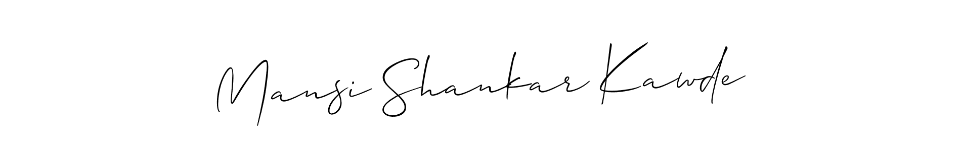 You should practise on your own different ways (Allison_Script) to write your name (Mansi Shankar Kawde) in signature. don't let someone else do it for you. Mansi Shankar Kawde signature style 2 images and pictures png