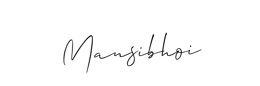Make a beautiful signature design for name Mansibhoi. With this signature (Allison_Script) style, you can create a handwritten signature for free. Mansibhoi signature style 2 images and pictures png