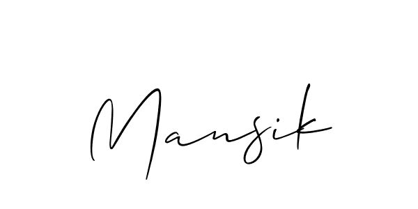 The best way (Allison_Script) to make a short signature is to pick only two or three words in your name. The name Mansik include a total of six letters. For converting this name. Mansik signature style 2 images and pictures png