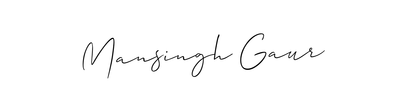 Mansingh Gaur stylish signature style. Best Handwritten Sign (Allison_Script) for my name. Handwritten Signature Collection Ideas for my name Mansingh Gaur. Mansingh Gaur signature style 2 images and pictures png