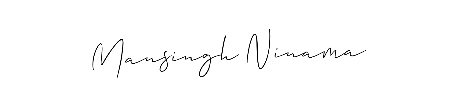 Make a short Mansingh Ninama signature style. Manage your documents anywhere anytime using Allison_Script. Create and add eSignatures, submit forms, share and send files easily. Mansingh Ninama signature style 2 images and pictures png
