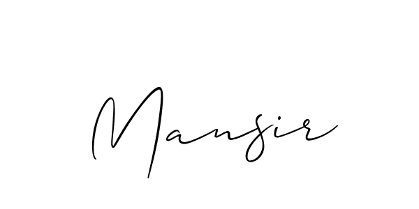 The best way (Allison_Script) to make a short signature is to pick only two or three words in your name. The name Mansir include a total of six letters. For converting this name. Mansir signature style 2 images and pictures png