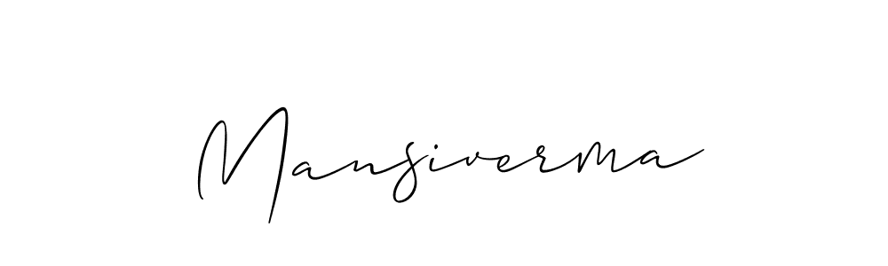 It looks lik you need a new signature style for name Mansiverma. Design unique handwritten (Allison_Script) signature with our free signature maker in just a few clicks. Mansiverma signature style 2 images and pictures png