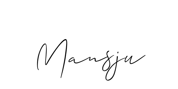 Allison_Script is a professional signature style that is perfect for those who want to add a touch of class to their signature. It is also a great choice for those who want to make their signature more unique. Get Mansju name to fancy signature for free. Mansju signature style 2 images and pictures png