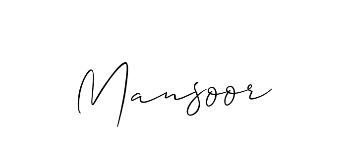 Create a beautiful signature design for name Mansoor. With this signature (Allison_Script) fonts, you can make a handwritten signature for free. Mansoor signature style 2 images and pictures png
