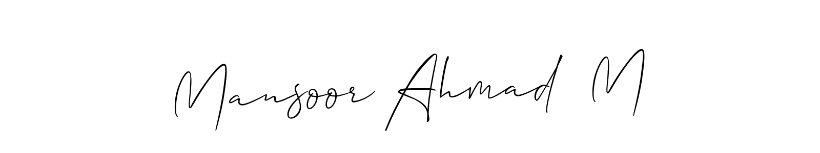 Best and Professional Signature Style for Mansoor Ahmad  M. Allison_Script Best Signature Style Collection. Mansoor Ahmad  M signature style 2 images and pictures png