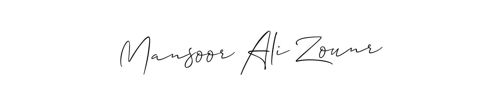 Check out images of Autograph of Mansoor Ali Zounr name. Actor Mansoor Ali Zounr Signature Style. Allison_Script is a professional sign style online. Mansoor Ali Zounr signature style 2 images and pictures png