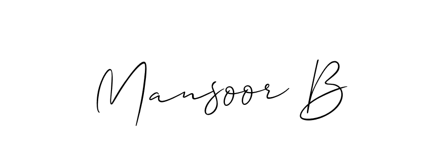 Once you've used our free online signature maker to create your best signature Allison_Script style, it's time to enjoy all of the benefits that Mansoor B name signing documents. Mansoor B signature style 2 images and pictures png