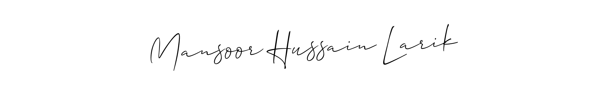 Also You can easily find your signature by using the search form. We will create Mansoor Hussain Larik name handwritten signature images for you free of cost using Allison_Script sign style. Mansoor Hussain Larik signature style 2 images and pictures png