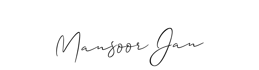How to make Mansoor Jan signature? Allison_Script is a professional autograph style. Create handwritten signature for Mansoor Jan name. Mansoor Jan signature style 2 images and pictures png