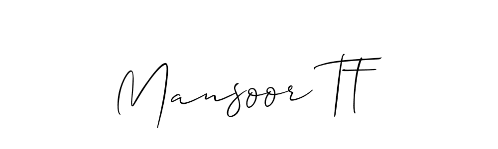 Also You can easily find your signature by using the search form. We will create Mansoor Tt name handwritten signature images for you free of cost using Allison_Script sign style. Mansoor Tt signature style 2 images and pictures png