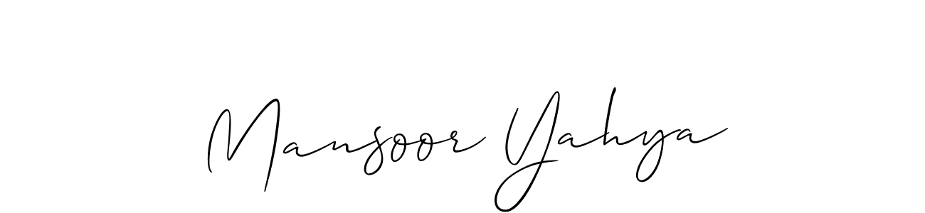 You should practise on your own different ways (Allison_Script) to write your name (Mansoor Yahya) in signature. don't let someone else do it for you. Mansoor Yahya signature style 2 images and pictures png