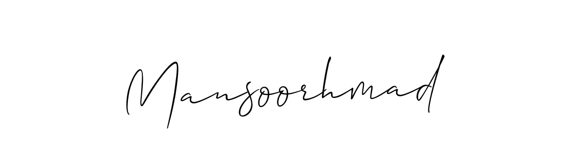 Mansoorhmad stylish signature style. Best Handwritten Sign (Allison_Script) for my name. Handwritten Signature Collection Ideas for my name Mansoorhmad. Mansoorhmad signature style 2 images and pictures png