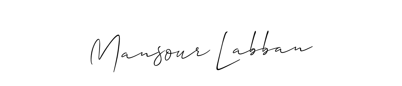 It looks lik you need a new signature style for name Mansour Labban. Design unique handwritten (Allison_Script) signature with our free signature maker in just a few clicks. Mansour Labban signature style 2 images and pictures png