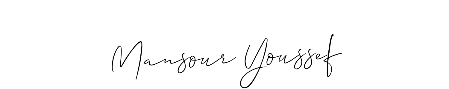 Allison_Script is a professional signature style that is perfect for those who want to add a touch of class to their signature. It is also a great choice for those who want to make their signature more unique. Get Mansour Youssef name to fancy signature for free. Mansour Youssef signature style 2 images and pictures png