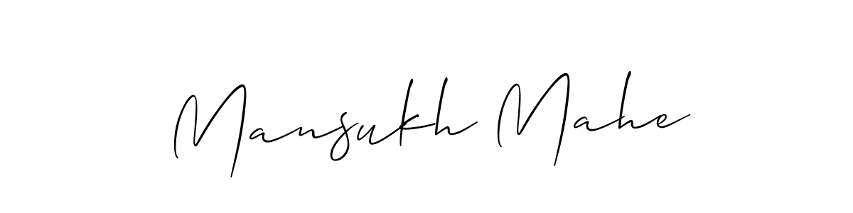 Similarly Allison_Script is the best handwritten signature design. Signature creator online .You can use it as an online autograph creator for name Mansukh Mahe. Mansukh Mahe signature style 2 images and pictures png