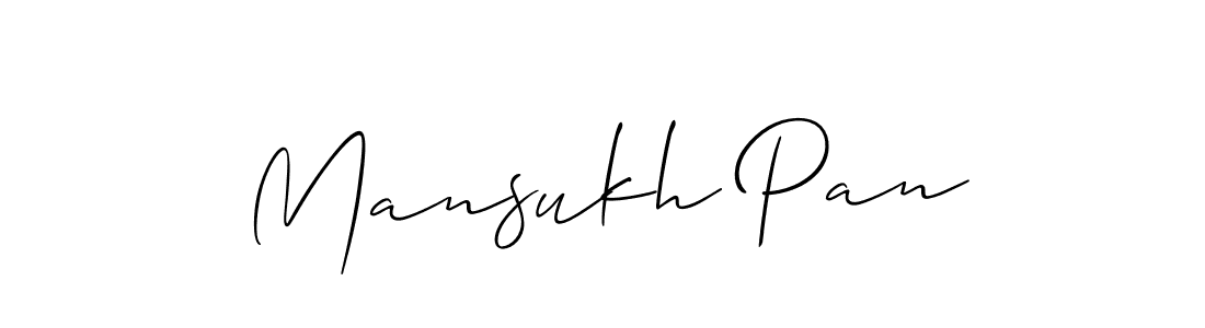 Allison_Script is a professional signature style that is perfect for those who want to add a touch of class to their signature. It is also a great choice for those who want to make their signature more unique. Get Mansukh Pan name to fancy signature for free. Mansukh Pan signature style 2 images and pictures png
