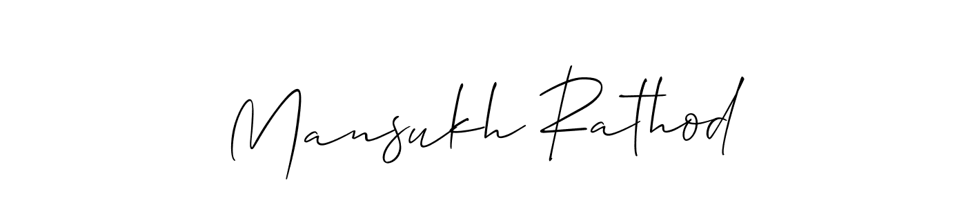 Create a beautiful signature design for name Mansukh Rathod. With this signature (Allison_Script) fonts, you can make a handwritten signature for free. Mansukh Rathod signature style 2 images and pictures png