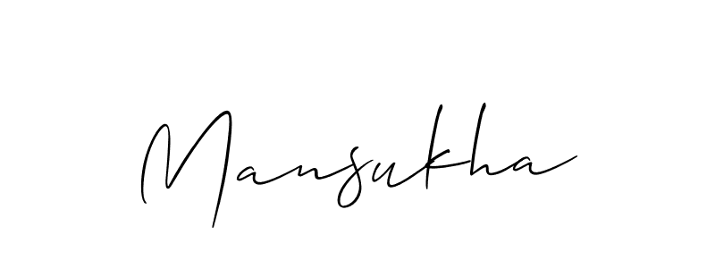 How to make Mansukha name signature. Use Allison_Script style for creating short signs online. This is the latest handwritten sign. Mansukha signature style 2 images and pictures png