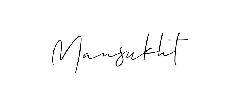 Use a signature maker to create a handwritten signature online. With this signature software, you can design (Allison_Script) your own signature for name Mansukht. Mansukht signature style 2 images and pictures png