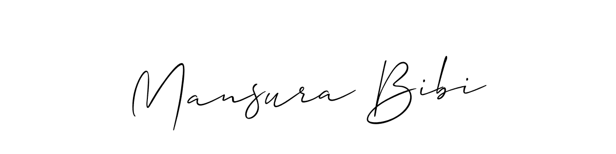 Mansura Bibi stylish signature style. Best Handwritten Sign (Allison_Script) for my name. Handwritten Signature Collection Ideas for my name Mansura Bibi. Mansura Bibi signature style 2 images and pictures png