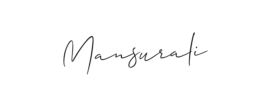 How to make Mansurali name signature. Use Allison_Script style for creating short signs online. This is the latest handwritten sign. Mansurali signature style 2 images and pictures png