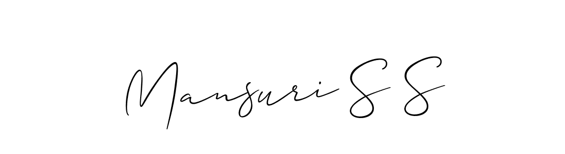 Allison_Script is a professional signature style that is perfect for those who want to add a touch of class to their signature. It is also a great choice for those who want to make their signature more unique. Get Mansuri S S name to fancy signature for free. Mansuri S S signature style 2 images and pictures png