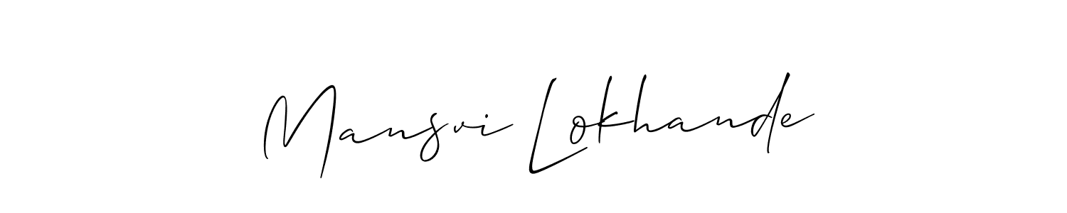Also You can easily find your signature by using the search form. We will create Mansvi Lokhande name handwritten signature images for you free of cost using Allison_Script sign style. Mansvi Lokhande signature style 2 images and pictures png