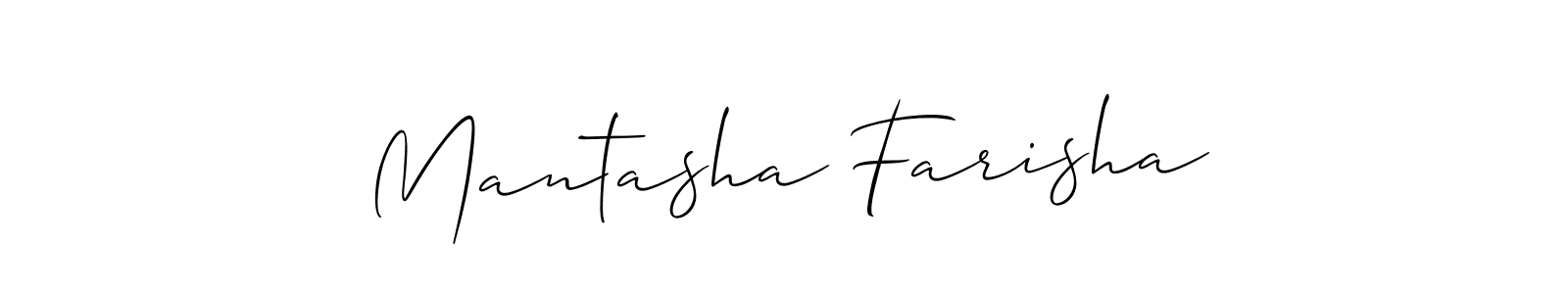 Make a beautiful signature design for name Mantasha Farisha. Use this online signature maker to create a handwritten signature for free. Mantasha Farisha signature style 2 images and pictures png