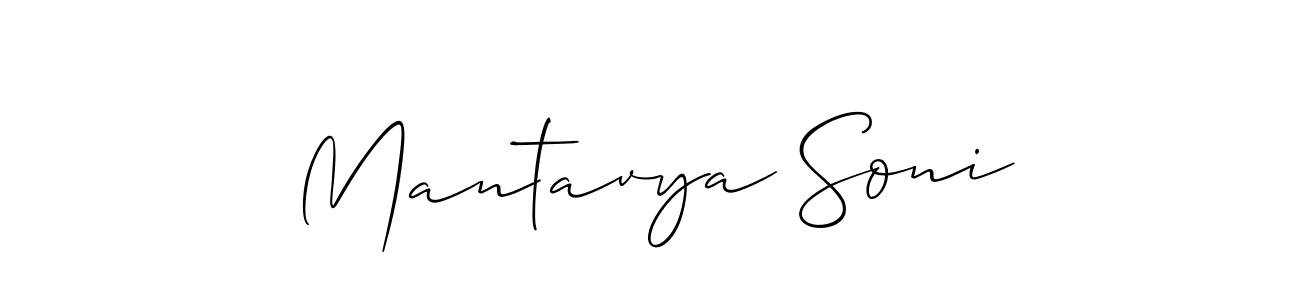 Use a signature maker to create a handwritten signature online. With this signature software, you can design (Allison_Script) your own signature for name Mantavya Soni. Mantavya Soni signature style 2 images and pictures png