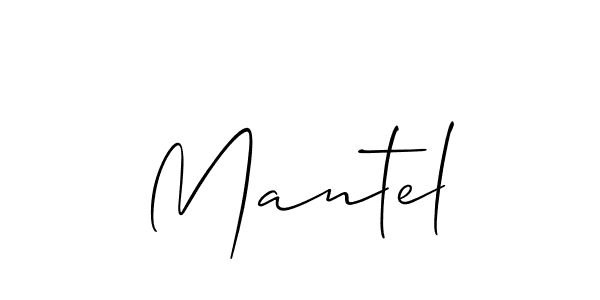 Design your own signature with our free online signature maker. With this signature software, you can create a handwritten (Allison_Script) signature for name Mantel. Mantel signature style 2 images and pictures png