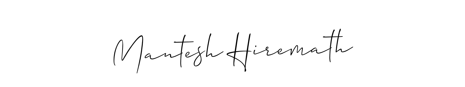 Use a signature maker to create a handwritten signature online. With this signature software, you can design (Allison_Script) your own signature for name Mantesh Hiremath. Mantesh Hiremath signature style 2 images and pictures png