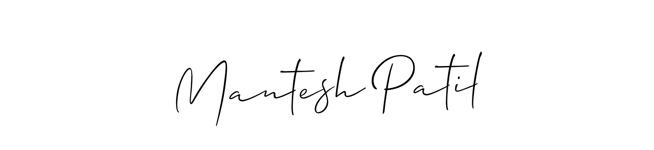 Use a signature maker to create a handwritten signature online. With this signature software, you can design (Allison_Script) your own signature for name Mantesh Patil. Mantesh Patil signature style 2 images and pictures png