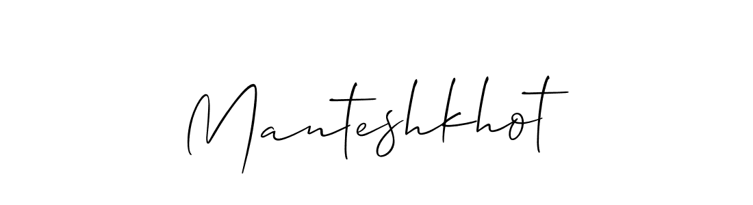 How to make Manteshkhot name signature. Use Allison_Script style for creating short signs online. This is the latest handwritten sign. Manteshkhot signature style 2 images and pictures png