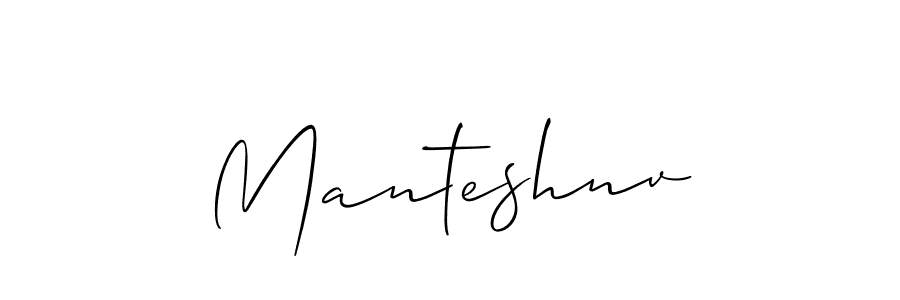 Use a signature maker to create a handwritten signature online. With this signature software, you can design (Allison_Script) your own signature for name Manteshnv. Manteshnv signature style 2 images and pictures png