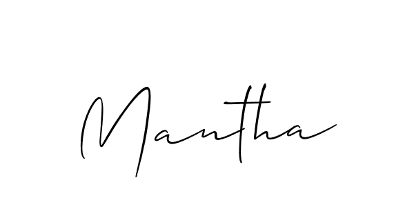 You can use this online signature creator to create a handwritten signature for the name Mantha. This is the best online autograph maker. Mantha signature style 2 images and pictures png