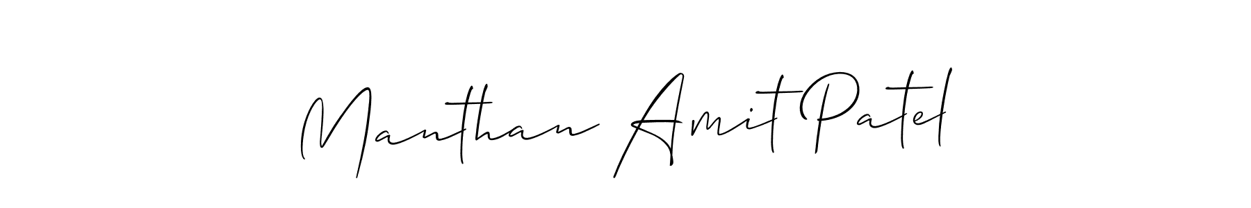 Use a signature maker to create a handwritten signature online. With this signature software, you can design (Allison_Script) your own signature for name Manthan Amit Patel. Manthan Amit Patel signature style 2 images and pictures png