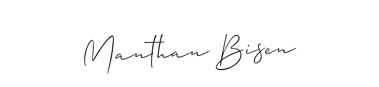 Similarly Allison_Script is the best handwritten signature design. Signature creator online .You can use it as an online autograph creator for name Manthan Bisen. Manthan Bisen signature style 2 images and pictures png