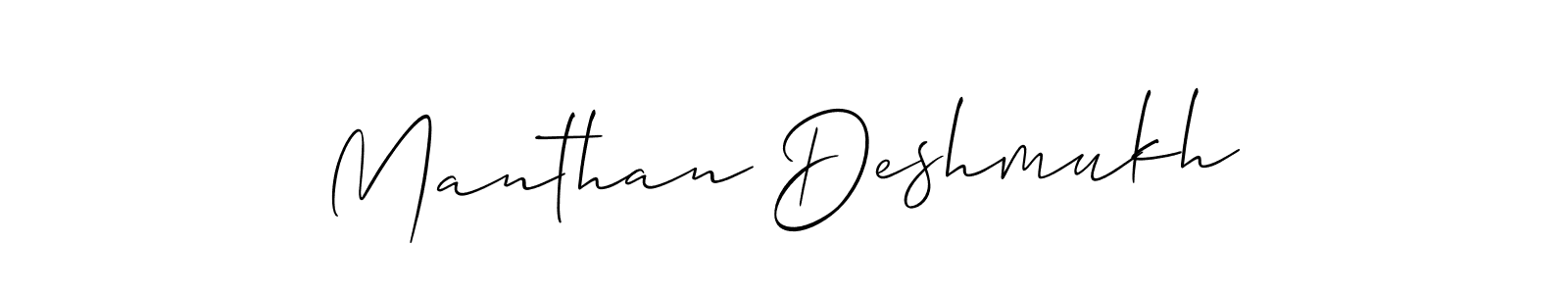 You should practise on your own different ways (Allison_Script) to write your name (Manthan Deshmukh) in signature. don't let someone else do it for you. Manthan Deshmukh signature style 2 images and pictures png