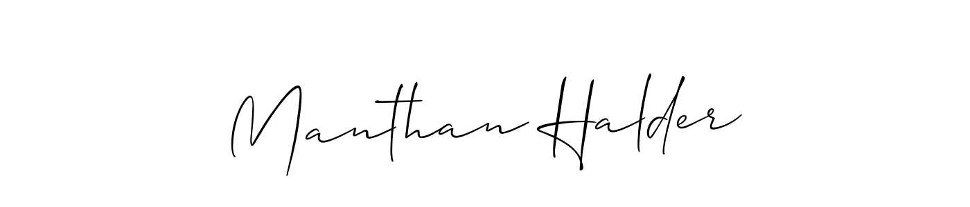 Manthan Halder stylish signature style. Best Handwritten Sign (Allison_Script) for my name. Handwritten Signature Collection Ideas for my name Manthan Halder. Manthan Halder signature style 2 images and pictures png