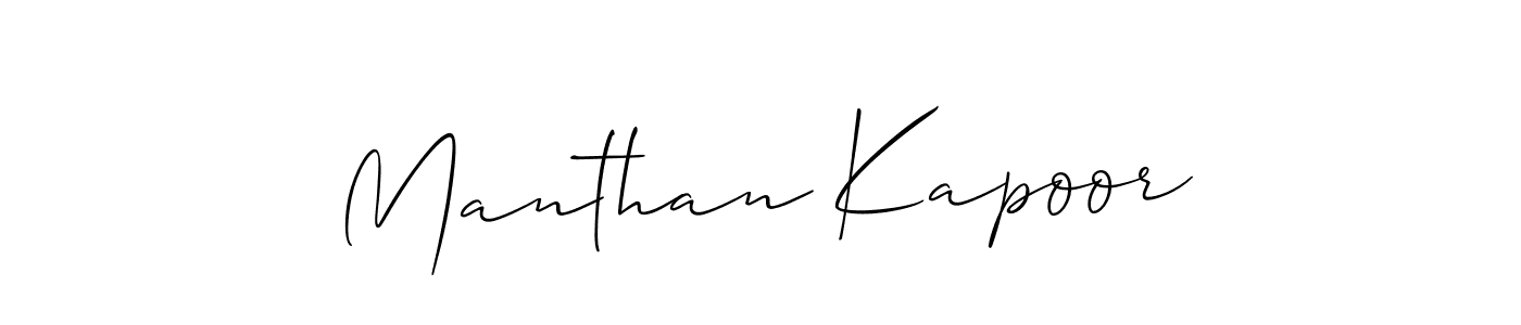 How to Draw Manthan Kapoor signature style? Allison_Script is a latest design signature styles for name Manthan Kapoor. Manthan Kapoor signature style 2 images and pictures png