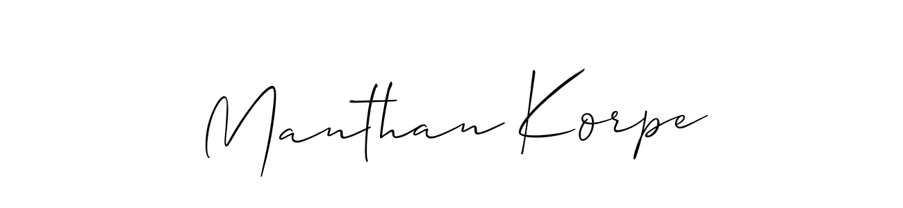 Once you've used our free online signature maker to create your best signature Allison_Script style, it's time to enjoy all of the benefits that Manthan Korpe name signing documents. Manthan Korpe signature style 2 images and pictures png