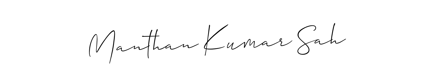 How to Draw Manthan Kumar Sah signature style? Allison_Script is a latest design signature styles for name Manthan Kumar Sah. Manthan Kumar Sah signature style 2 images and pictures png