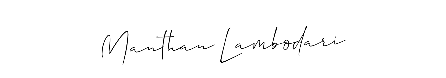 Once you've used our free online signature maker to create your best signature Allison_Script style, it's time to enjoy all of the benefits that Manthan Lambodari name signing documents. Manthan Lambodari signature style 2 images and pictures png